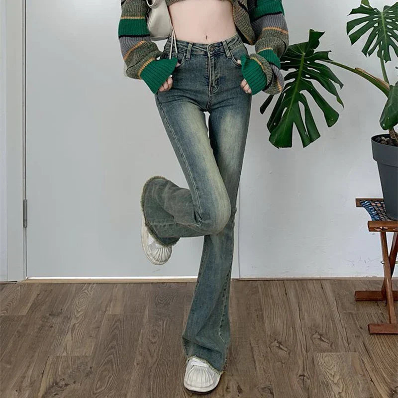 DressBetty - 2024 High Waist Street Denim Trousers