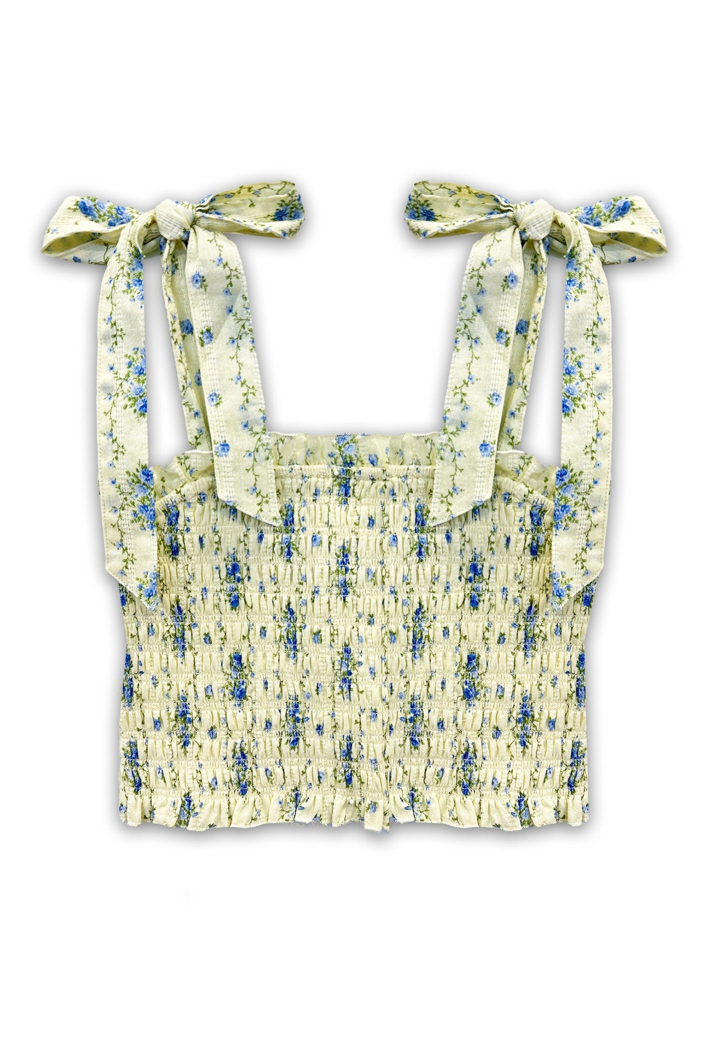 JUNIOR SUNNY PRINTED TIE TOP - FINAL SALE