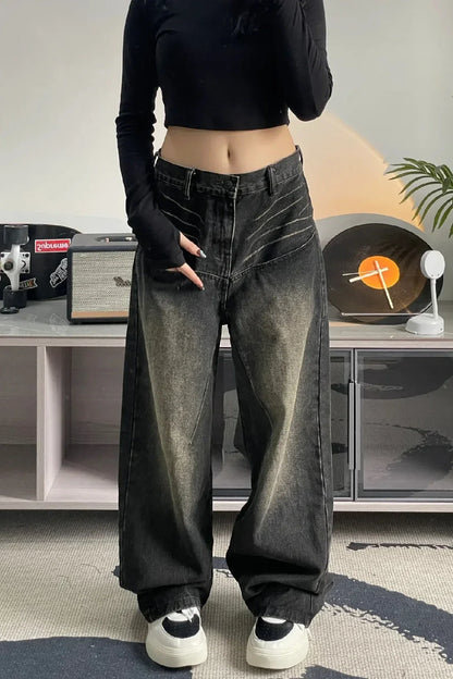 DressBetty - 2024 High Street Spicy Girls Straight Tube Wide Leg Long Pants