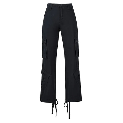 DressBetty - 2024 Y2K High Waist Wide Leg Streetwear Cargo Jeans