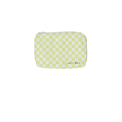 Yellow Checker Water Resistant Pouch