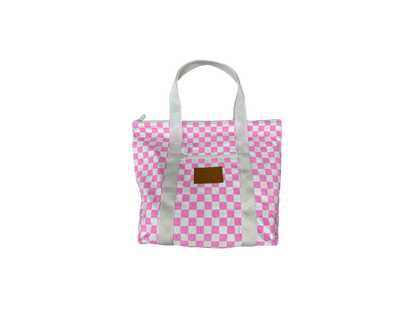 Checker Water Resistant Tyvek Shoulder Tote