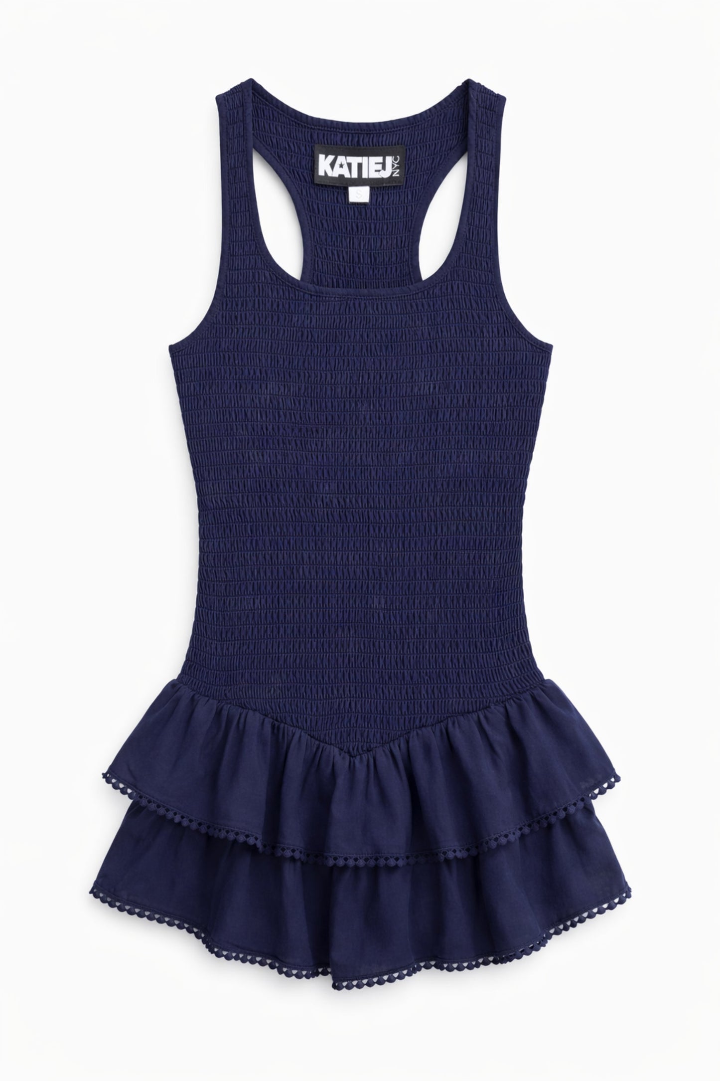 TWEEN VALLIE SOLID RACER BACK RUFFLE DRESS