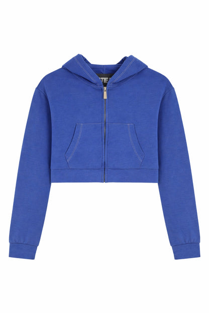 TWEEN VINTAGE CROP ZIP HOODIE