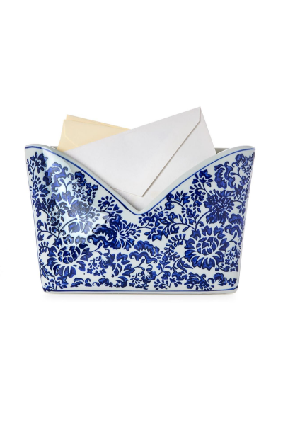Chinoiserie Blue & White Letter Holder
