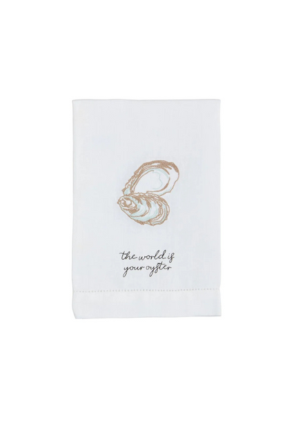 Oyster Embroidered Towels