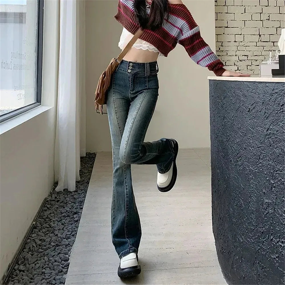DressBetty - 2024 Streetwear Fashion Harajuku Casual Stretch Trousers Denim Pants