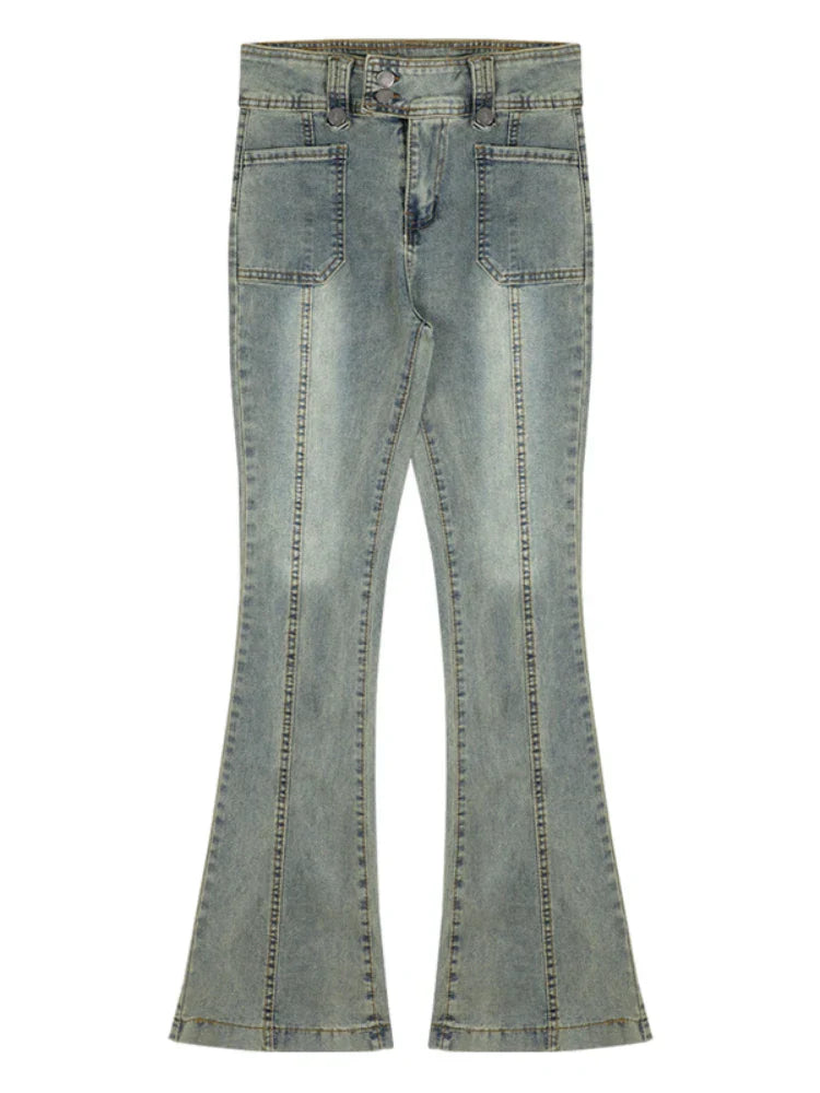 DressBetty - Chic Skinny Flare Winter Y2K High Waist Casual Jeans