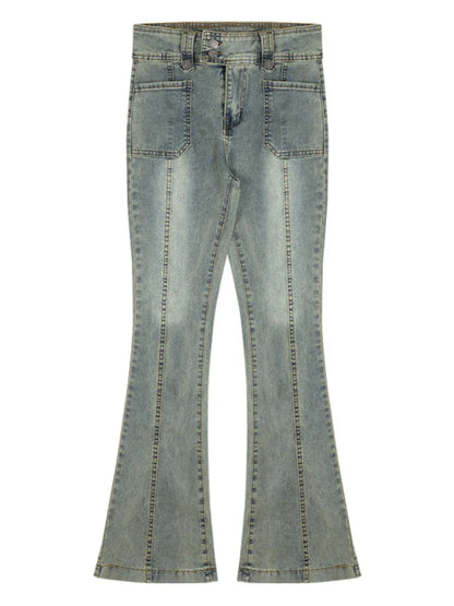 DressBetty - Chic Skinny Flare Winter Y2K High Waist Casual Jeans