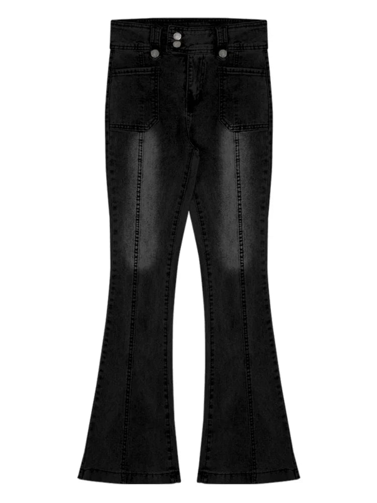 DressBetty - Chic Skinny Flare Winter Y2K High Waist Casual Jeans