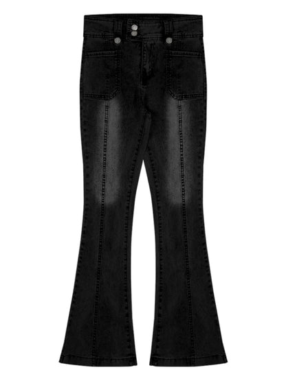 DressBetty - Chic Skinny Flare Winter Y2K High Waist Casual Jeans