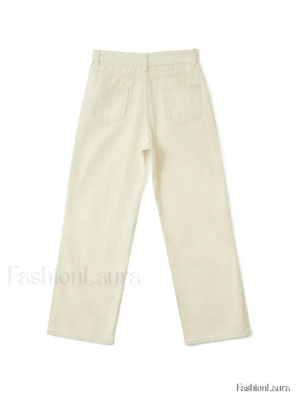 Basic Wash Straight Leg Boyfriend Jeans