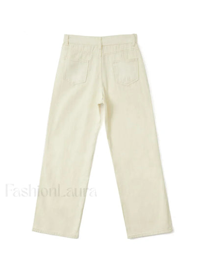 Basic Wash Straight Leg Boyfriend Jeans