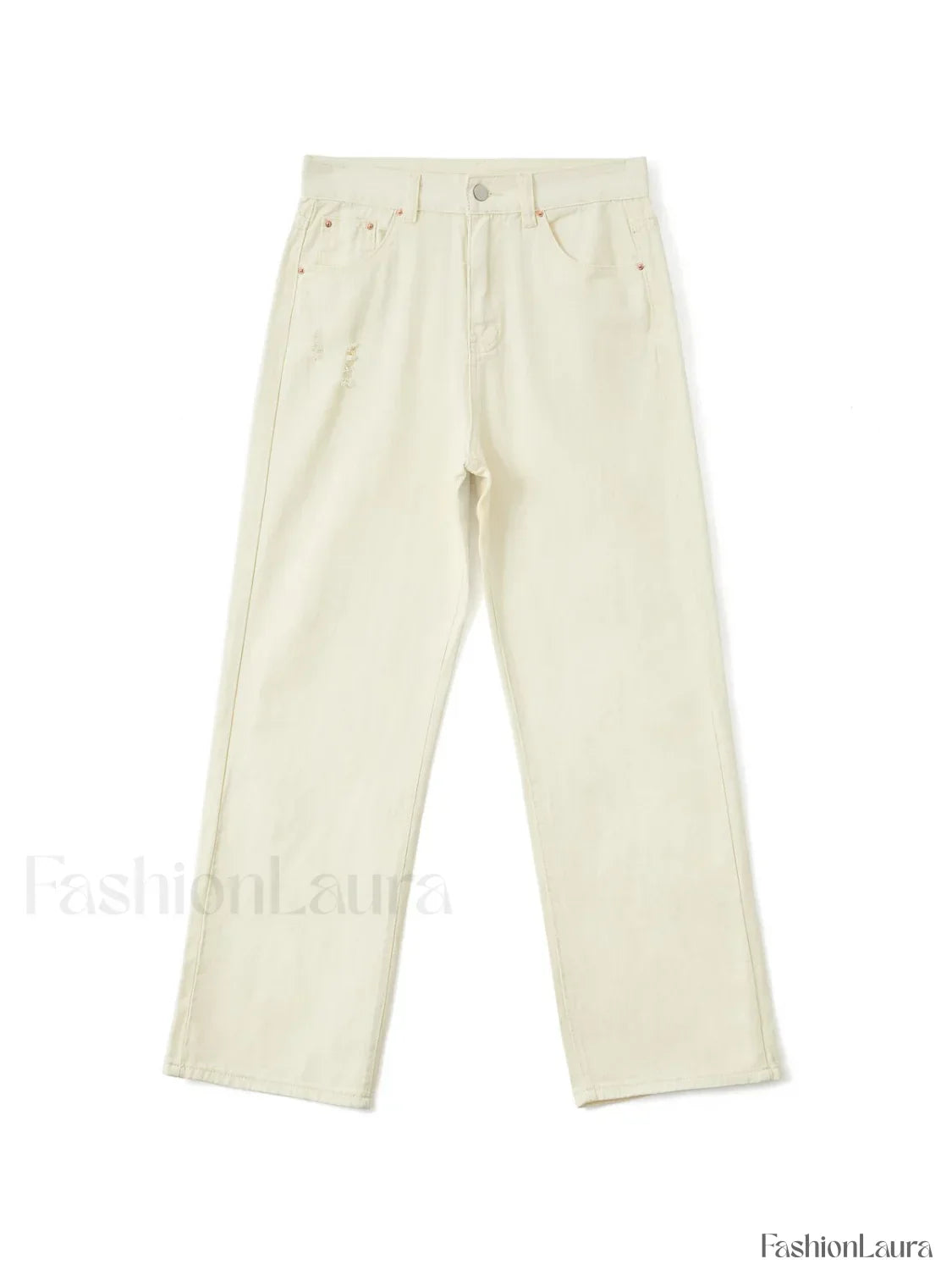 Basic Wash Straight Leg Boyfriend Jeans