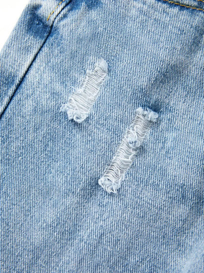Basic Wash Straight Leg Boyfriend Jeans