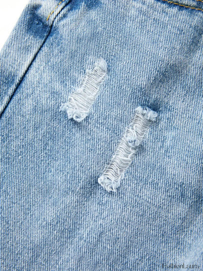 Basic Wash Straight Leg Boyfriend Jeans