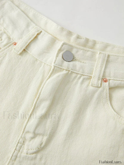 Basic Wash Straight Leg Boyfriend Jeans