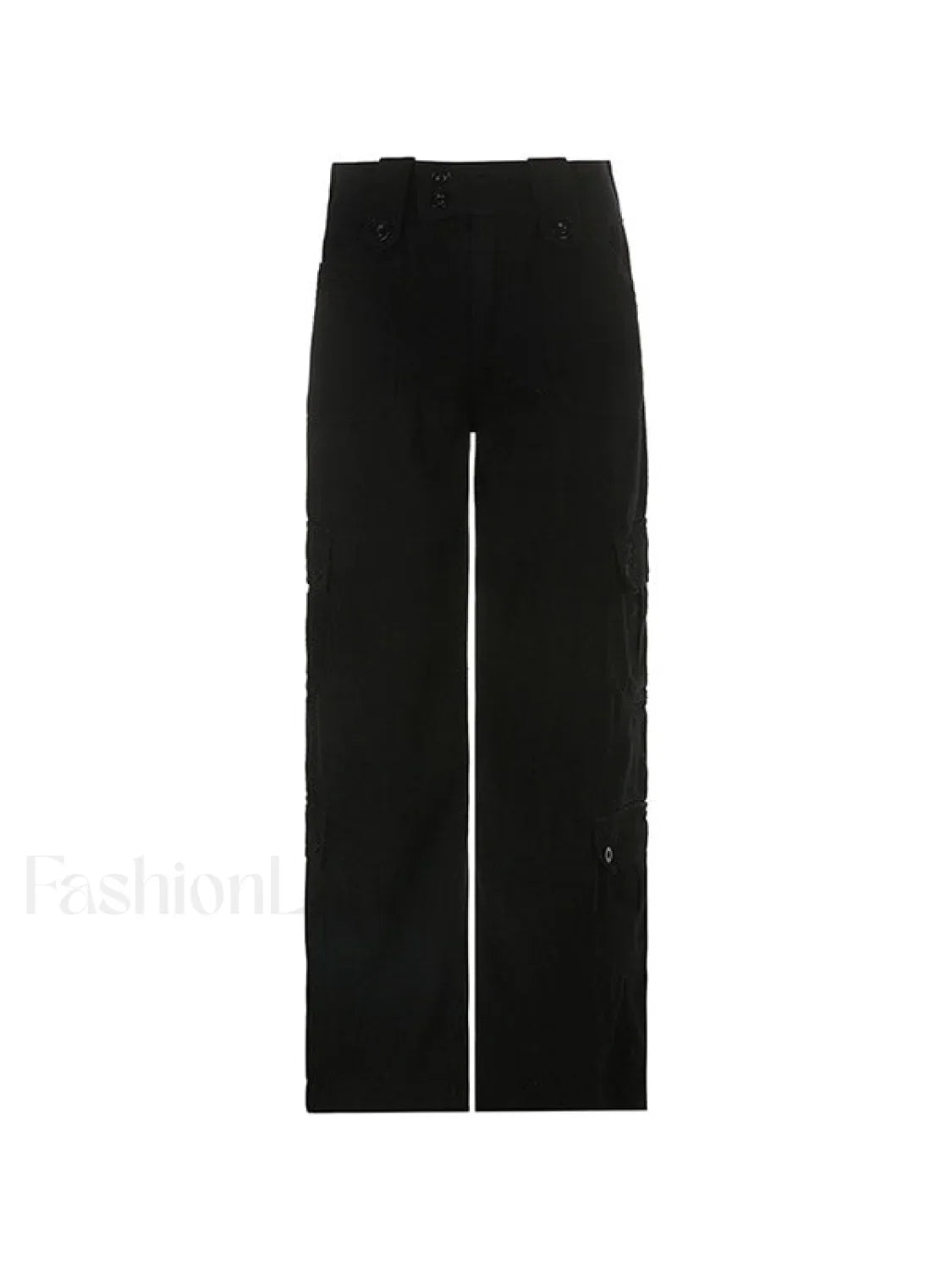 Buttoned Straight Leg Cargo Jeans