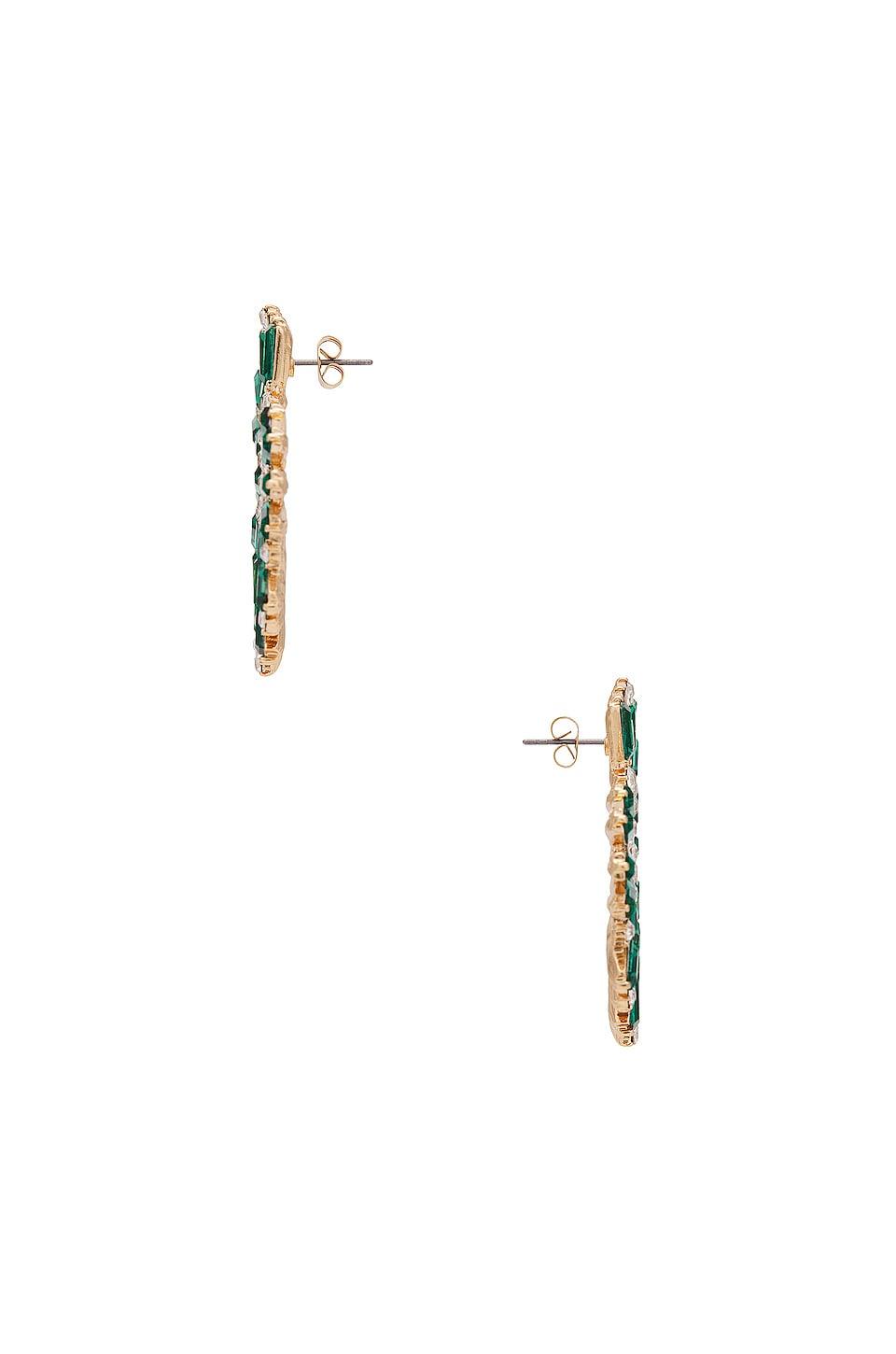 Crystal Star Earrings - Green
