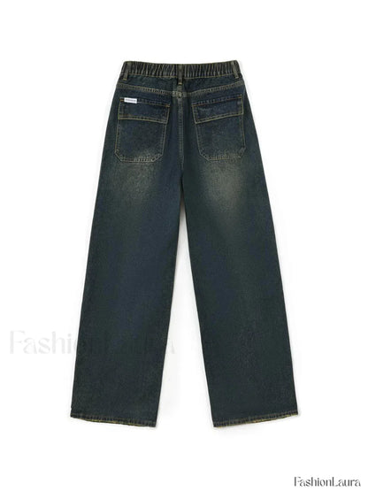 Dark Wash Vintage Baggy Boyfriend Jeans
