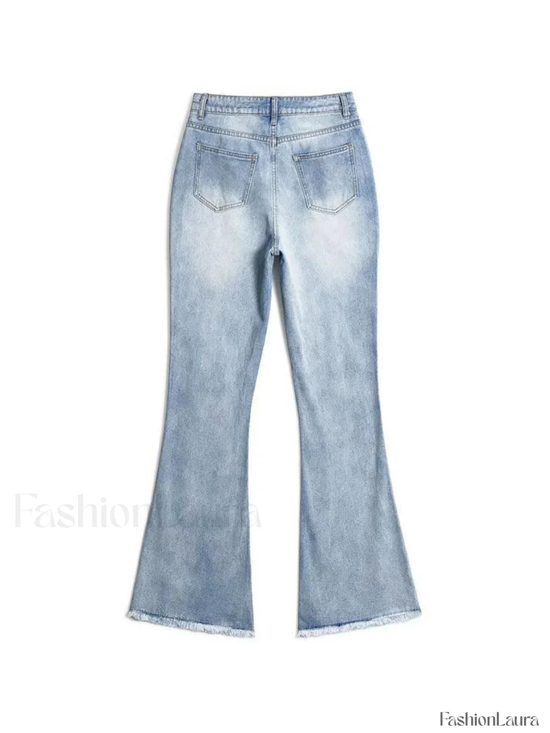 Distressed High Waist Ripped Jeans
