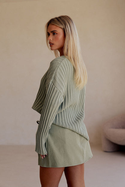 Rocio Wrap Skort - Green