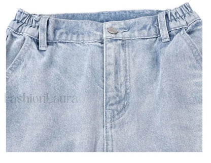 High Street Retro Trendy Loose And Wide Jeans