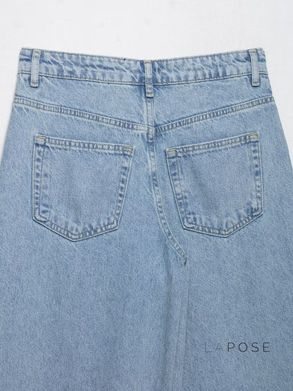 Anaisha Crochet Patch Wide-Leg Jeans