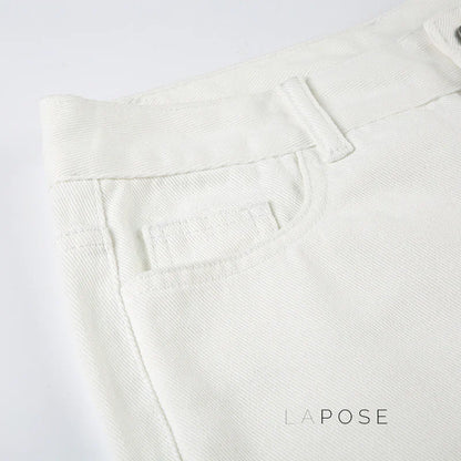 Andria White Straight-Leg Jeans