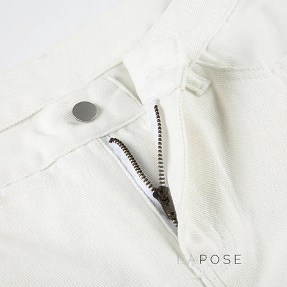 Andria White Straight-Leg Jeans
