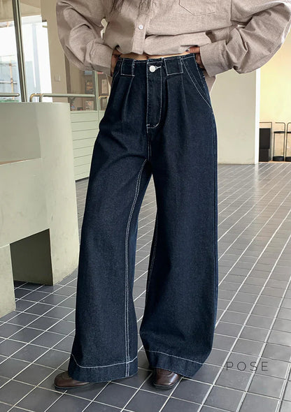 Lemon Wide-Leg Denim Pants