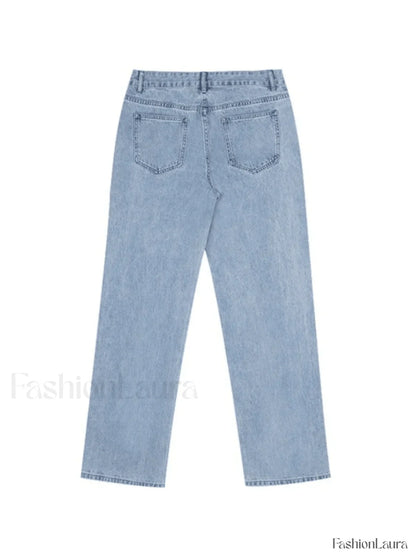 Light Wash Denim Boyfriend Jeans