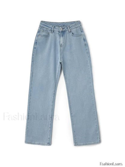Light Wash Straight Boyfriend Jeans
