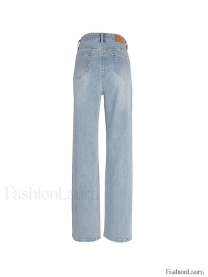 Light Wash Straight Boyfriend Jeans