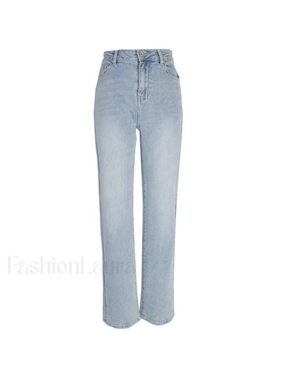 Light Wash Straight Boyfriend Jeans