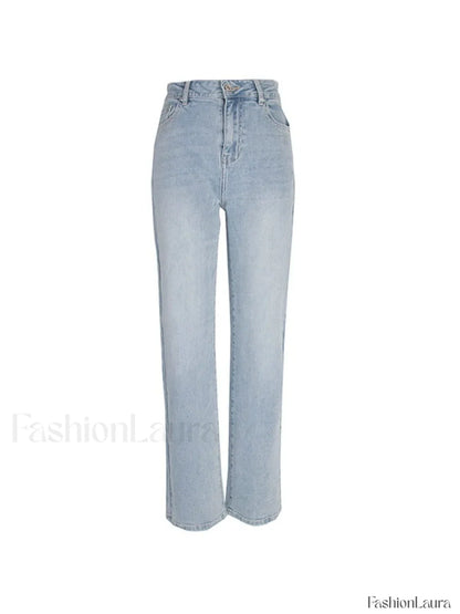 Light Wash Straight Boyfriend Jeans