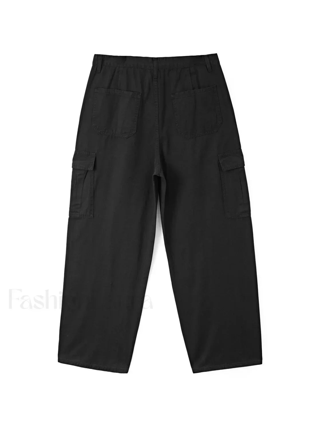 Men's Cargo Pocket Patched Straight Leg Jeans