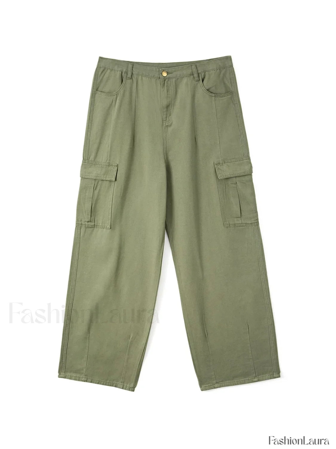 Men's Cargo Pocket Patched Straight Leg Jeans