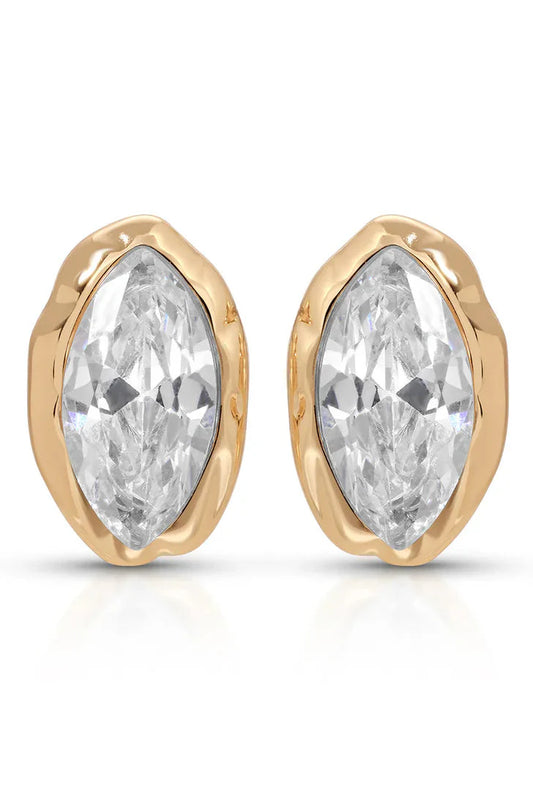 Crystal Luxe Mini Studs - Clear