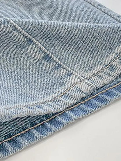 Seam Detail Washed Boyfriend Jeans