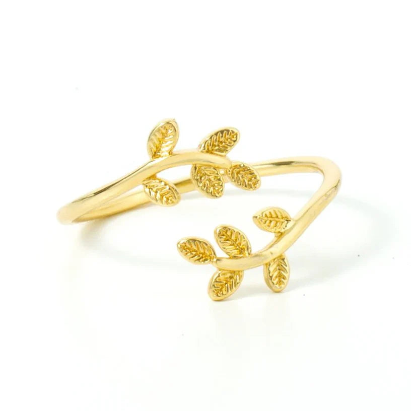 Gold Leaves Ring - Gold