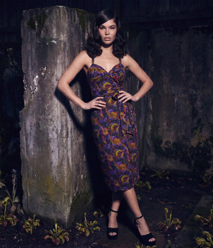 Unique Vintage Carnivorous Plants Leilani Sarong Dress