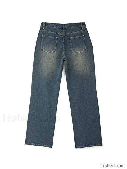 Vintage Blue Wash Boyfriend Jeans