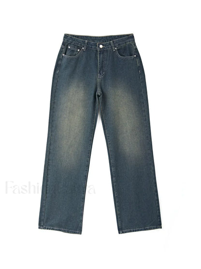 Vintage Blue Wash Boyfriend Jeans