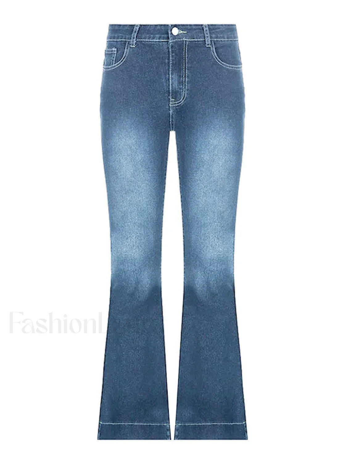 Washed Low Waist Flare Jeans