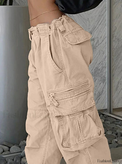 Washed Vintage Baggy Cargo Jeans