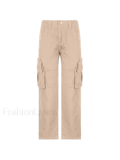 Washed Vintage Baggy Cargo Jeans