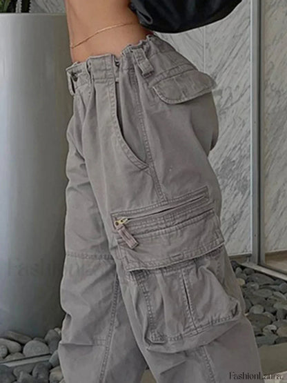 Washed Vintage Baggy Cargo Jeans
