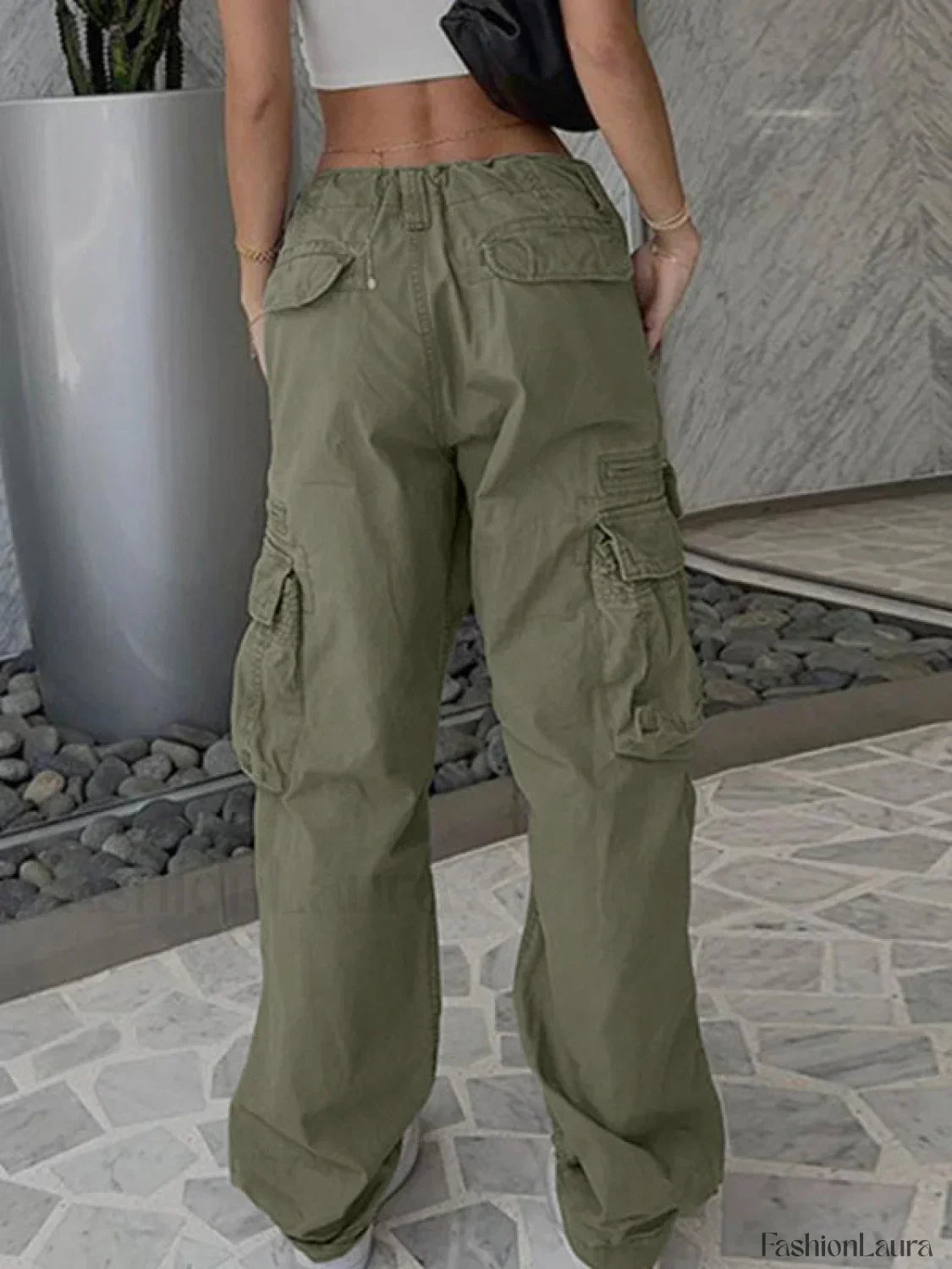 Washed Vintage Baggy Cargo Jeans