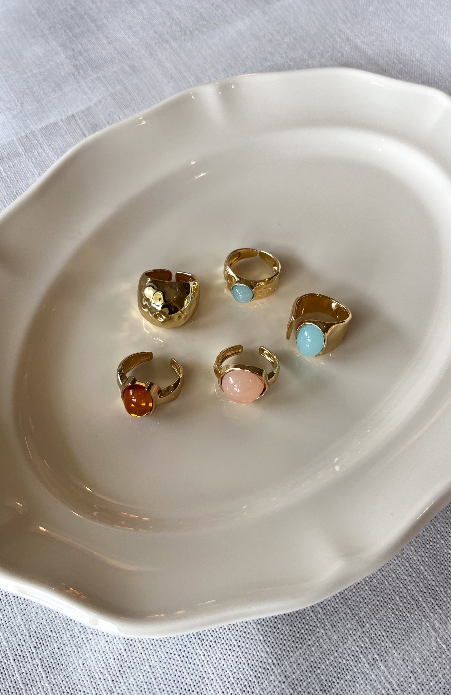 Emely Ring Set Gold/Multi